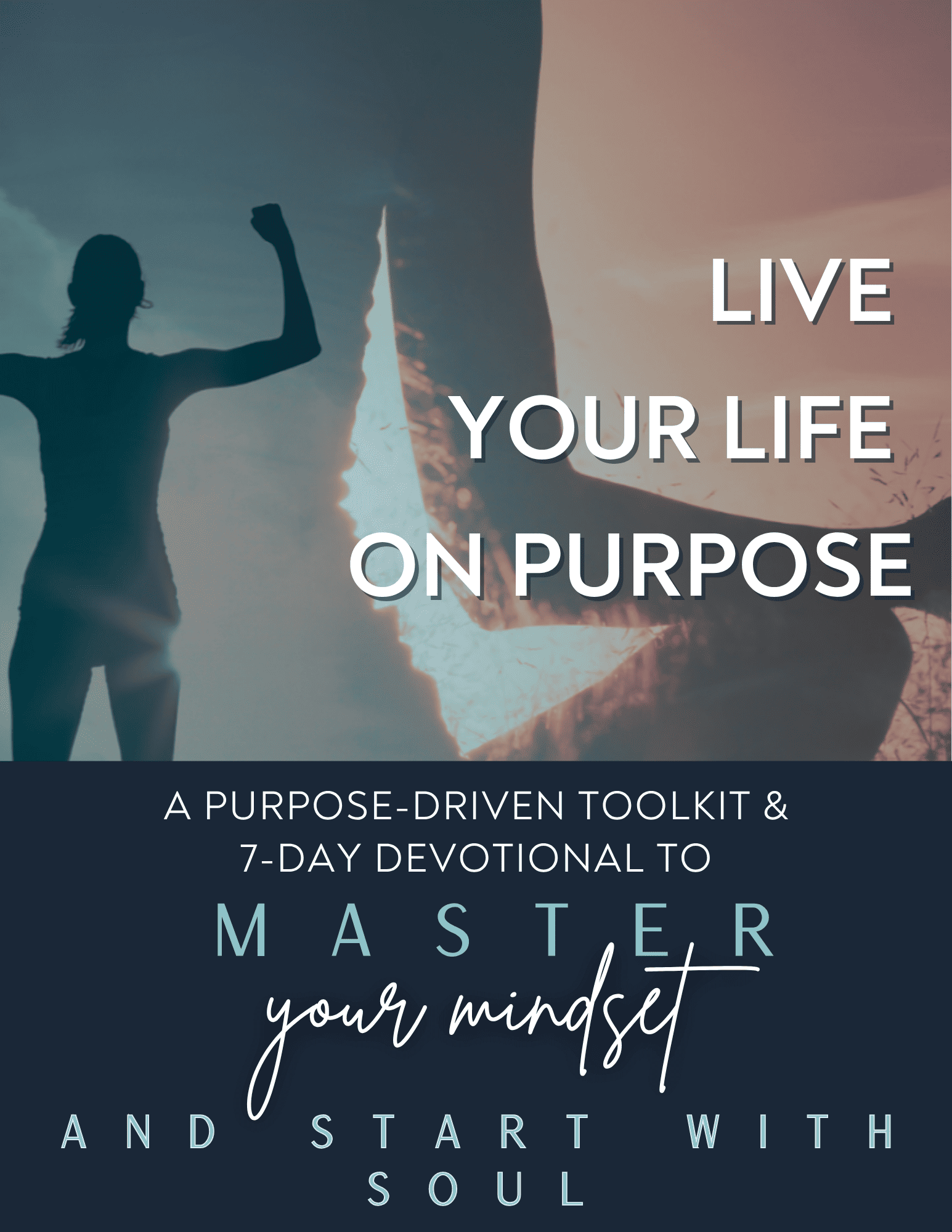 Book cover with silhouette of a person and text about living life on purpose