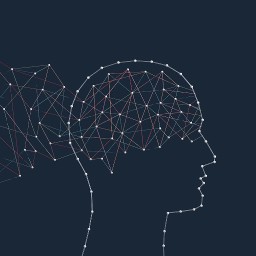 outline of a head with patterns in it